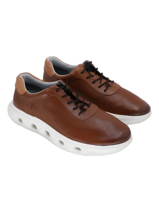 Reactivate U-Throat Full Grain Leather Lace-Up Sneakers Brown Size 12M
